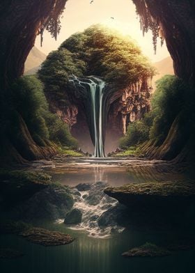 Inspiring waterfall