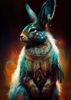 Colorful Rabbit Animals