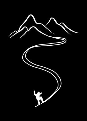 Minimalist snowboarder