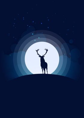 Deer in the Moonlight