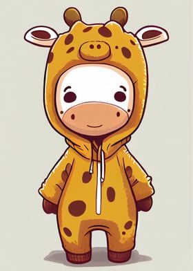 Cute little giraffe pyjama