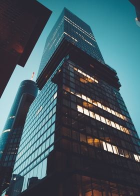 Blue hour in frankfurt