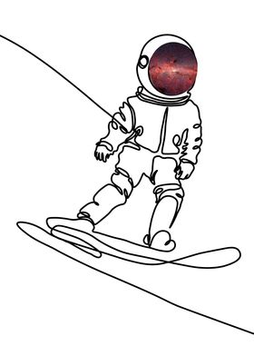 Astronaut Snowboarder