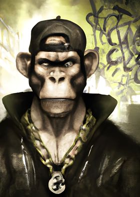 Abstract Gangster Monkey