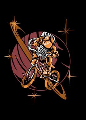 Astronaut Playing Bike