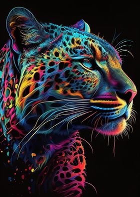 Colorful Jaguar Animals