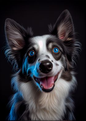 Dog with blue eyes