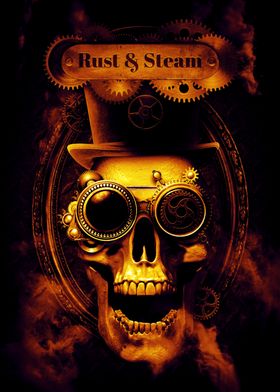 Steampunk Skull Wall Art