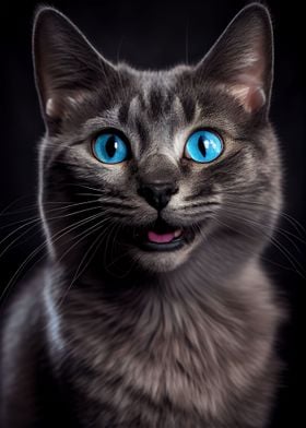 Cat with blue eyes