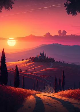 Tuscany sunset