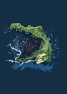 Angry crocodile