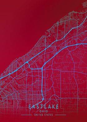 Eastlake Ohio USA City Map Poster By Gigi Bgm Displate 