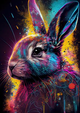 Colorful cute Rabbit