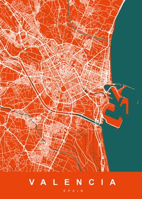 Map VALENCIA SPAIN 