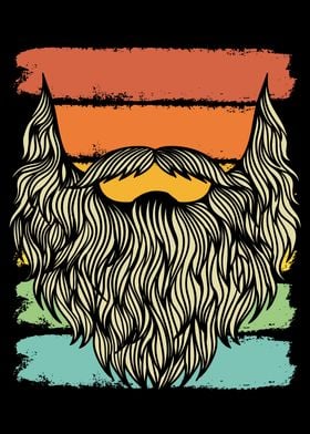 Beard with colorful look