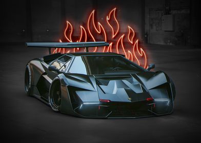 Anime Car Lamborghini' Poster by Reality Art | Displate