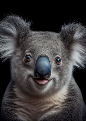 Koala with blue eyes