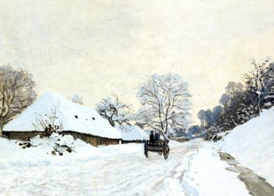 A Cart on the Snowy Road