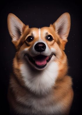 Corgi with blue eyes