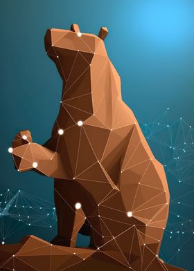 Low Poly Bear Poster