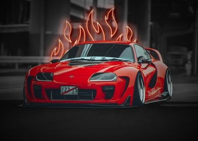 Anime Cars Supra