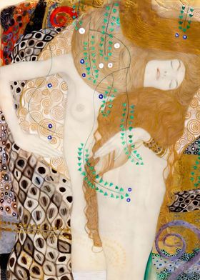 Gustav Klimt Water Serpen