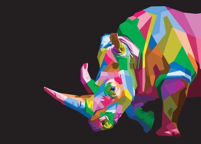 Colorful rhinoceros