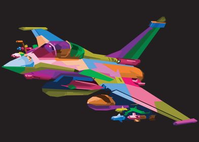 Colorful fighter plane