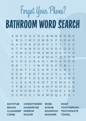 Bathroom Word Search