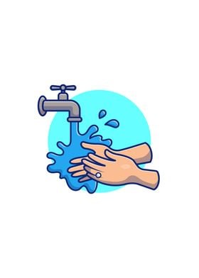 Washing Hand Cartoon