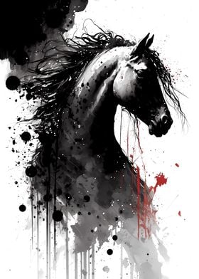 Ink Horse Portrait