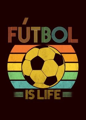 Futbol is Life' Poster by Rikuharu Studio | Displate
