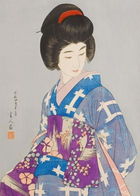 Japanese Geisha in Kimono