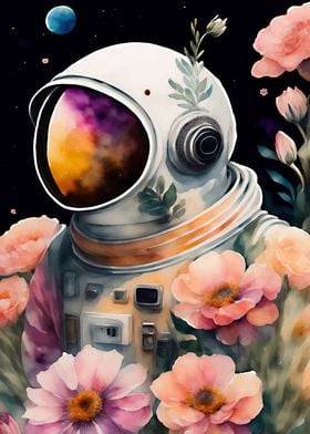 floral astronaut