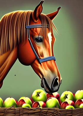 Horse and Apples