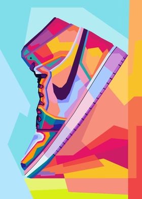 Sneakers in wpap pop art