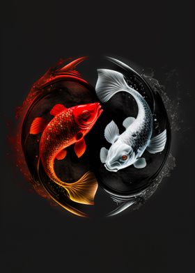 yin yang koi fish
