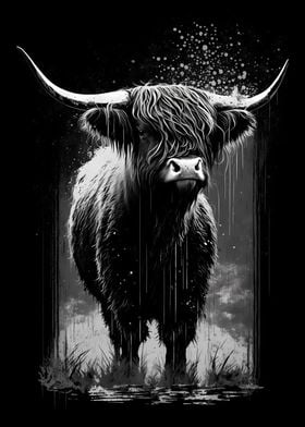 Highland Cow Stencil