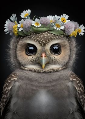 cute baby fluffy owl