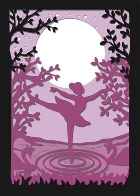 Ballerina Ballet Papercut