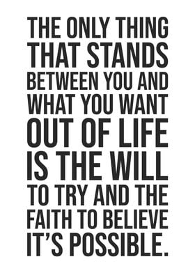 The Will To Try And Faith