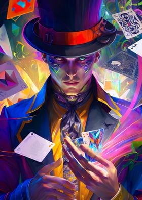 Vibrant card magician