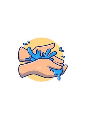 Washing Hand Cartoon