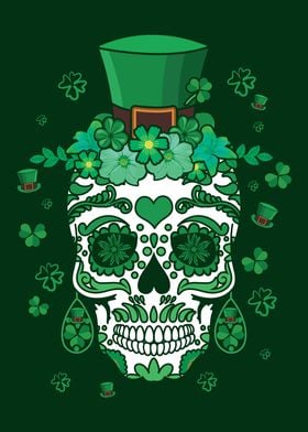 St Patricks Day Skull