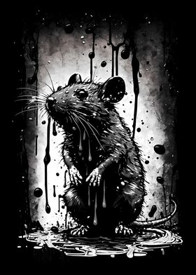 Rat Stencil Design