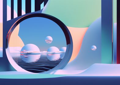 Futurism abstract land