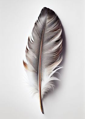 black and white feather