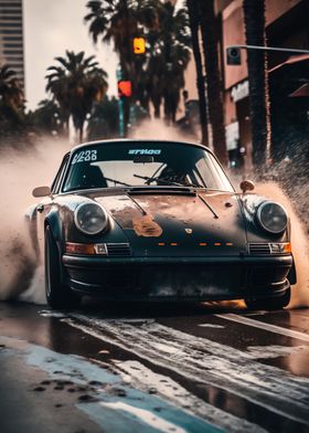 Porsche 911 Classic smokes