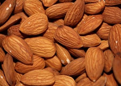 Dry fruit almonds close up