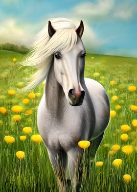 Pretty White Horse